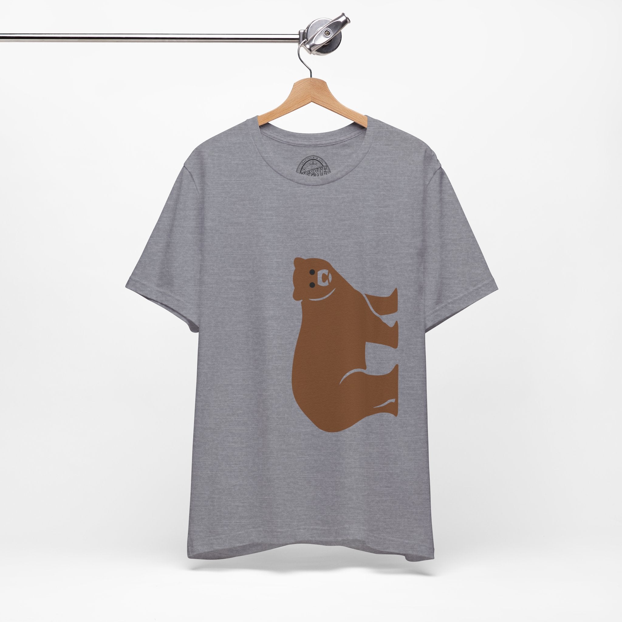 Brown Bear Graphic Tee- Heather Storm