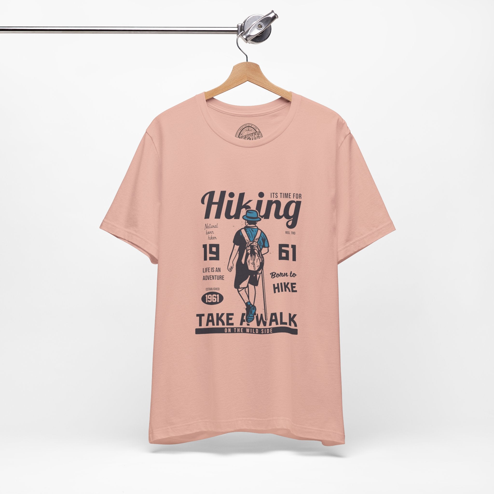 Hiking 1961 Graphic Tee- Peach