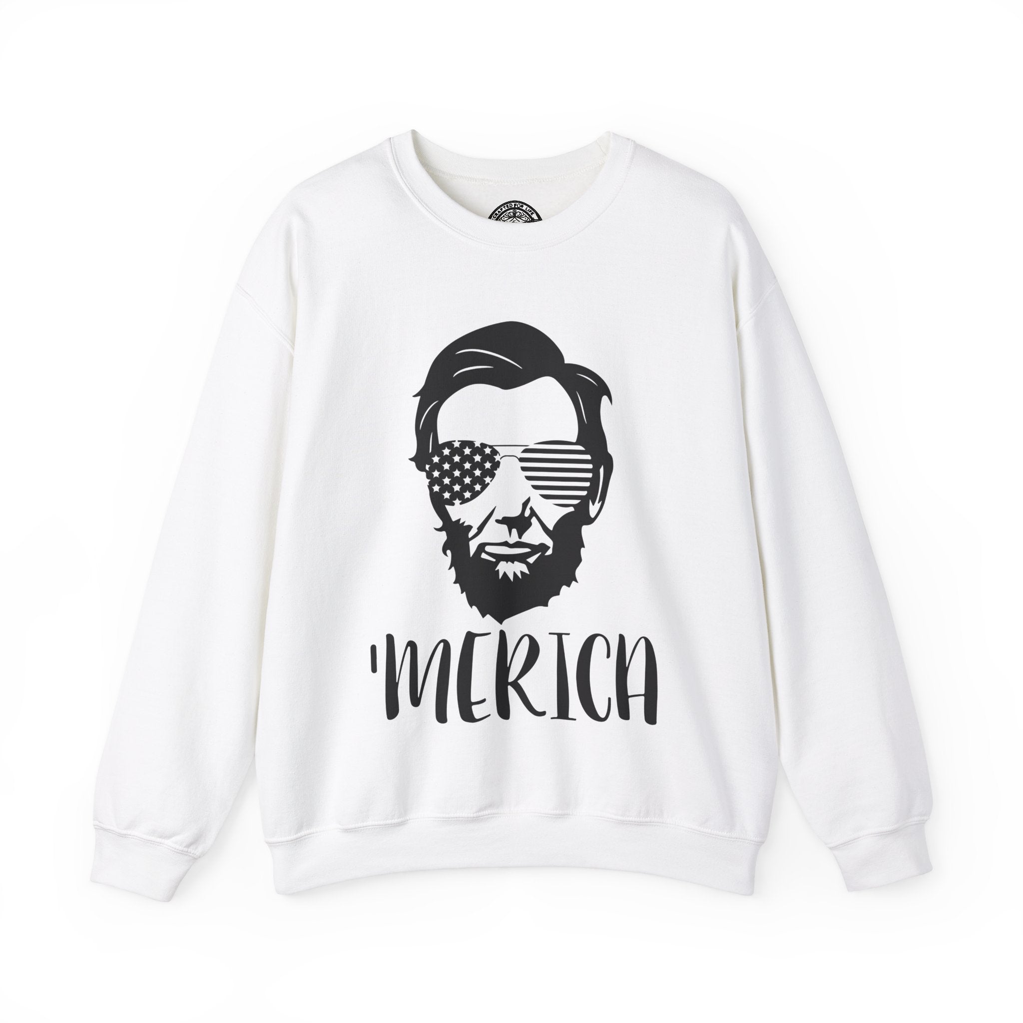 'Merica Graphic Sweatshirt- White