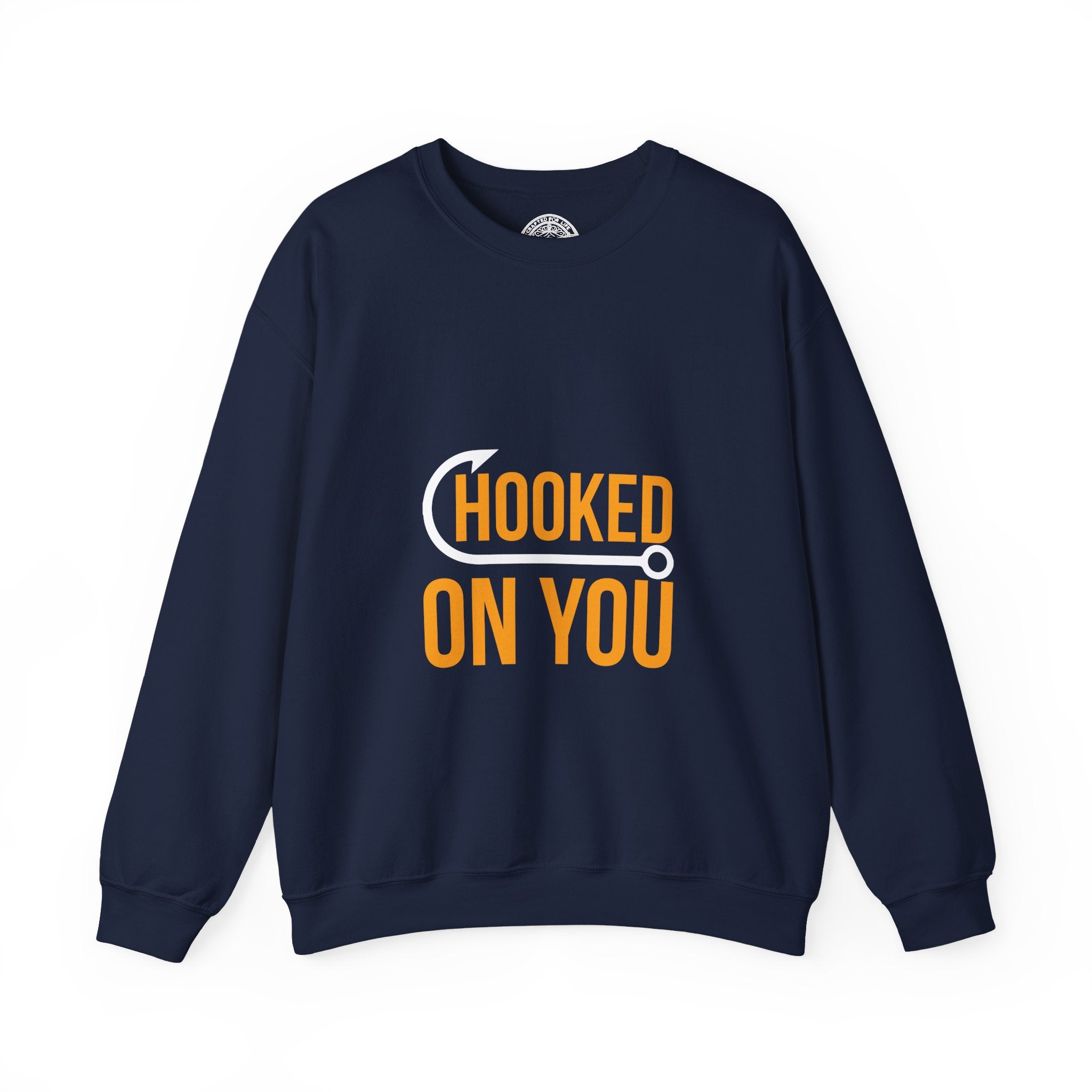 Hooked On You Graphic Sweatshirt- Navy