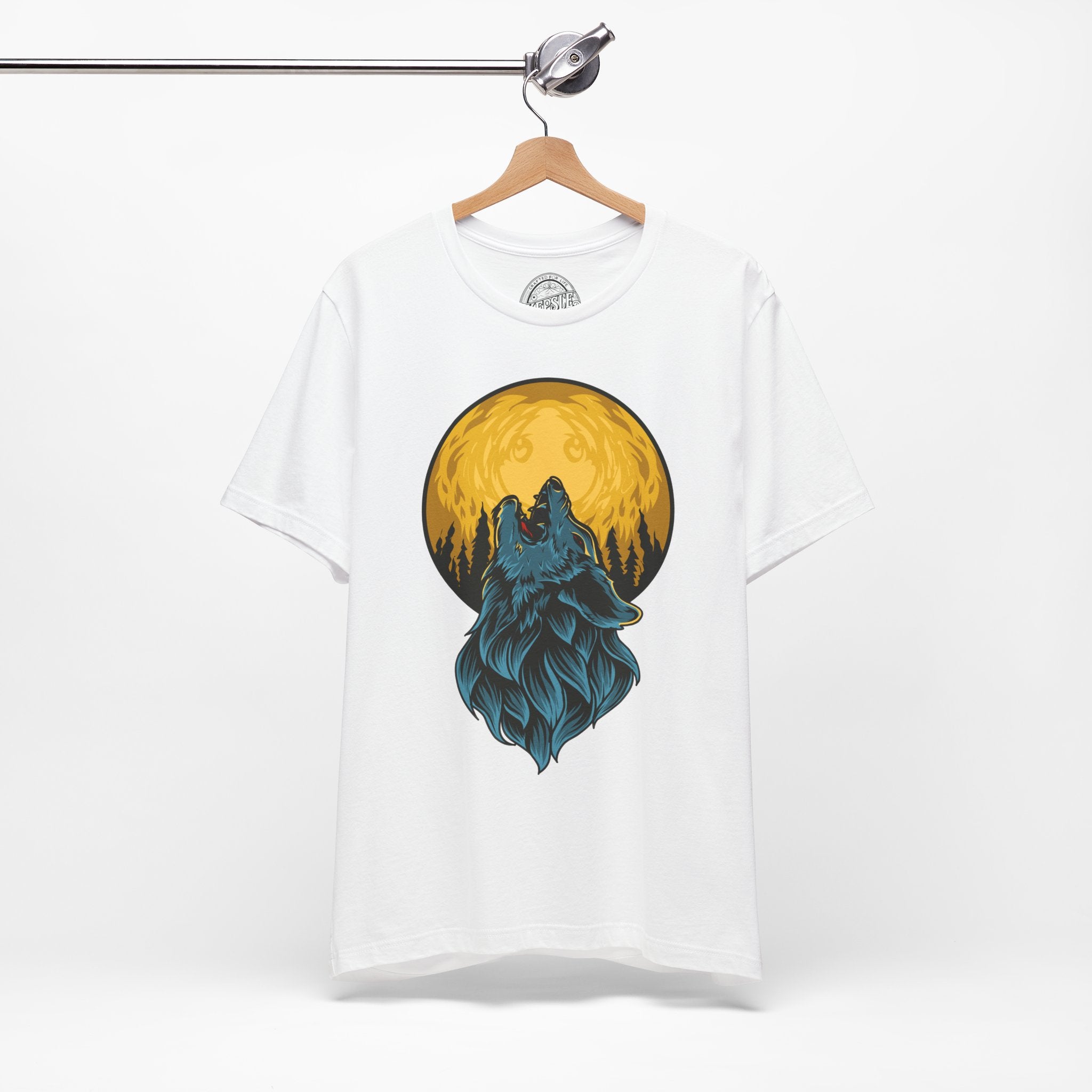 Night Wolf Graphic Tee- White