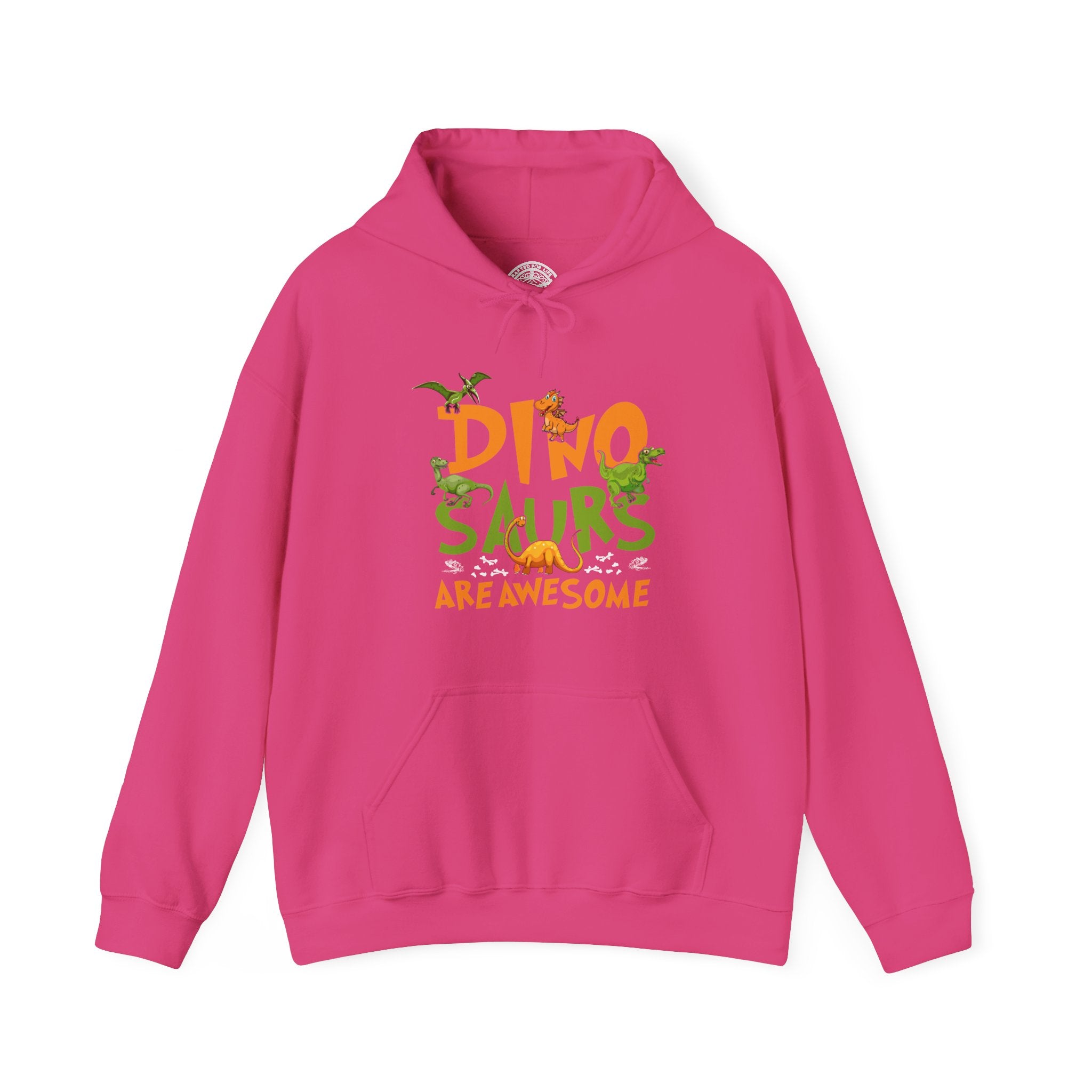 Dinosaurs are Awesome Graphic Hoodie- Heliconia