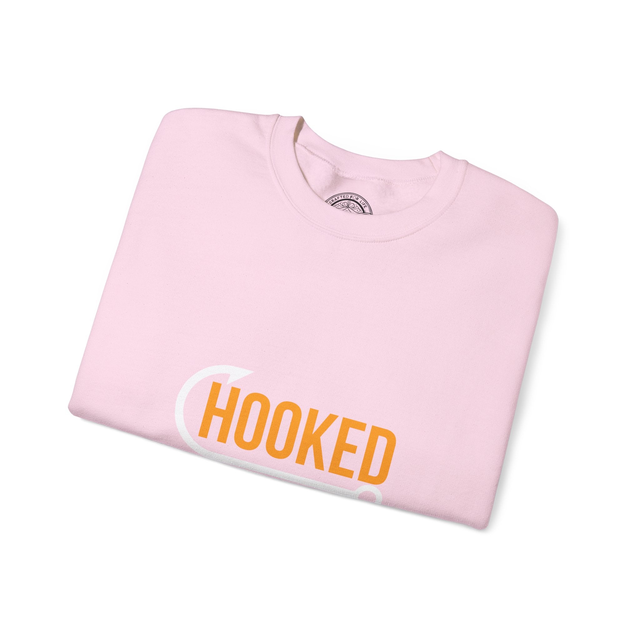 Hooked On You Graphic Sweatshirt- Light Pink