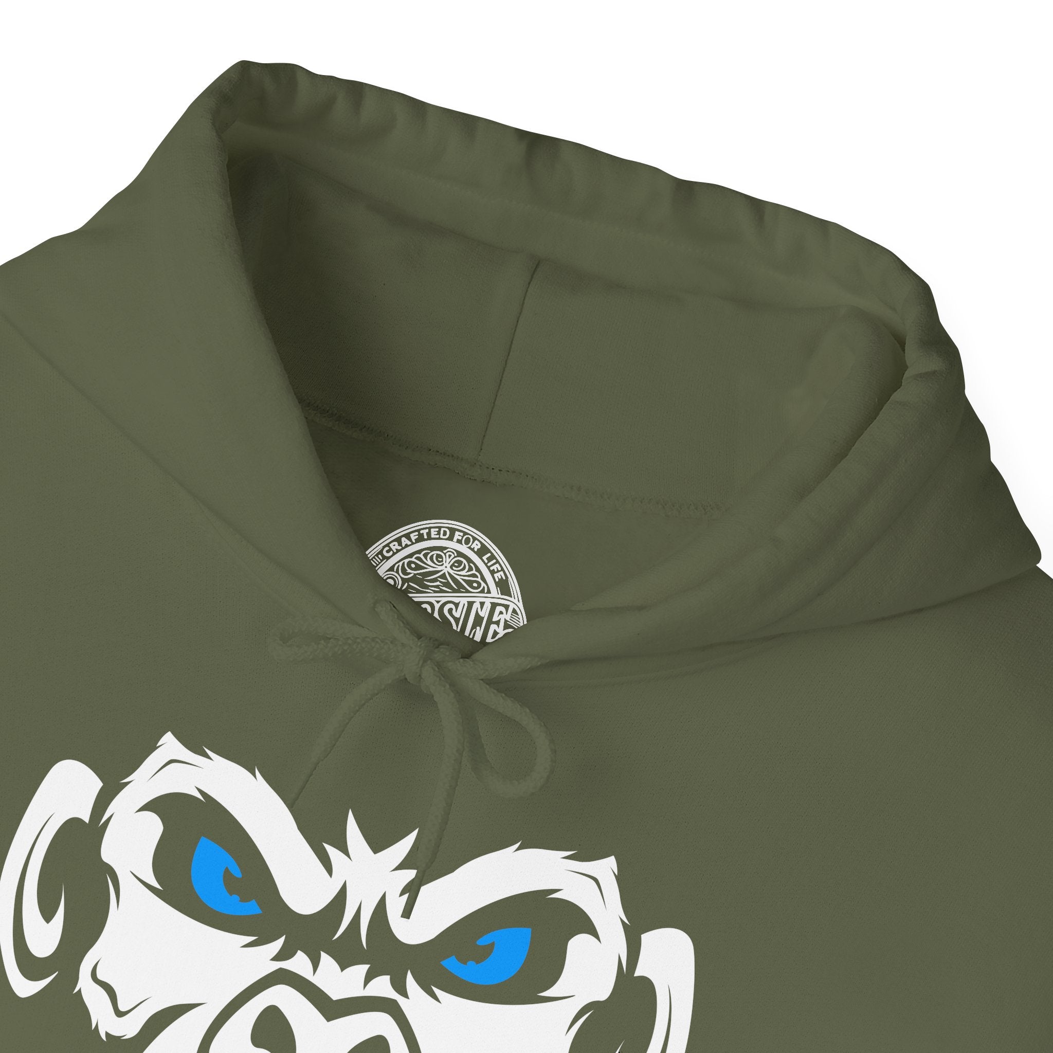 Fierce Ape Graphic Hoodie- Military Green