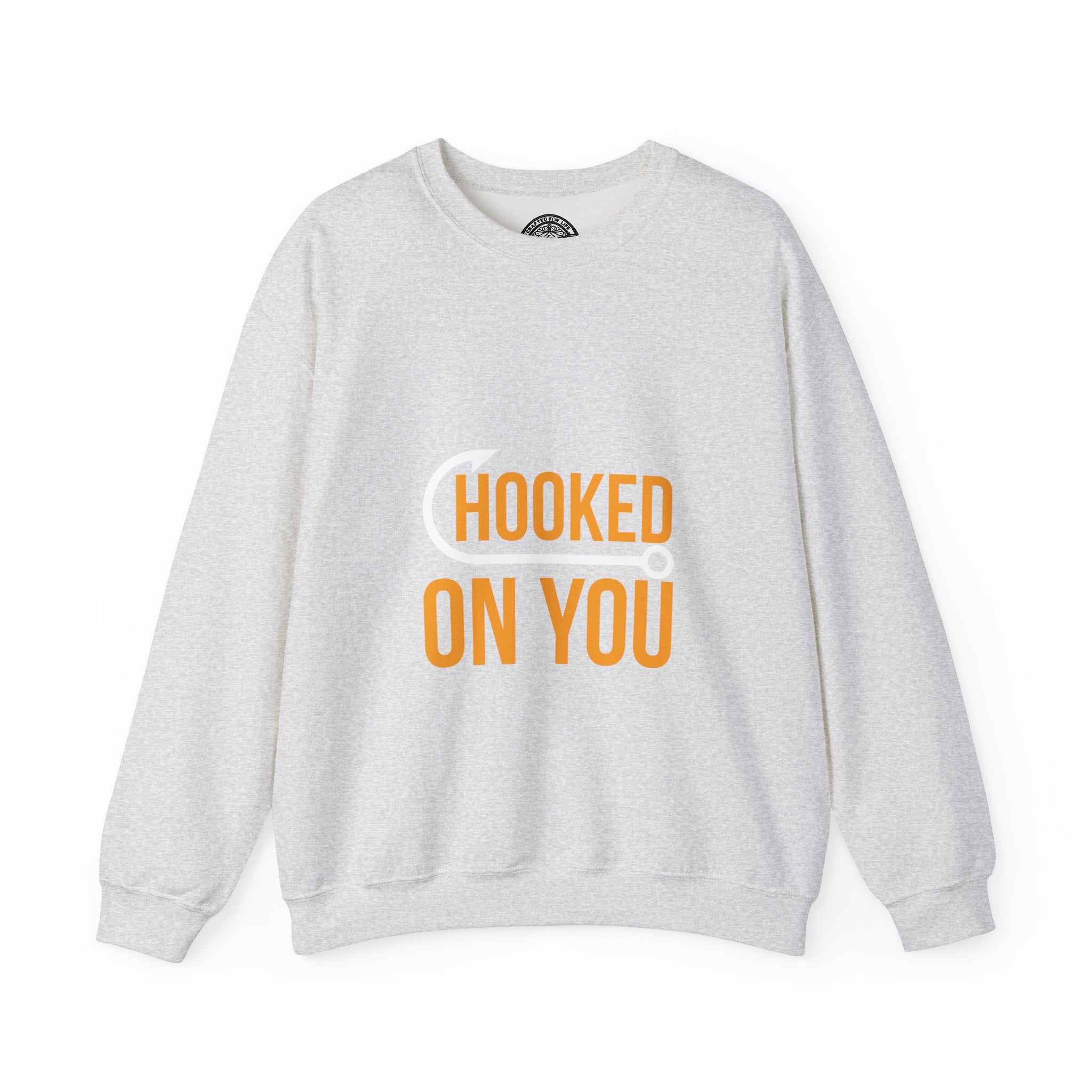 Hooked On You Graphic Sweatshirt- Ash