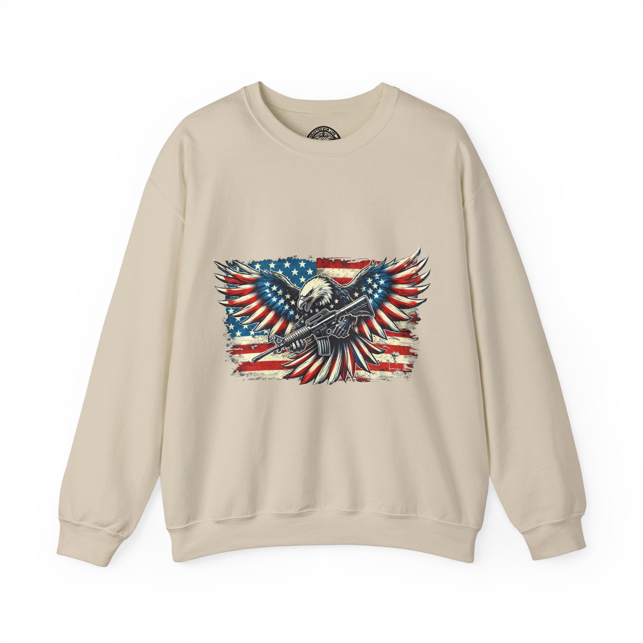 American Eagle Graphic Sweatshirt- Sand