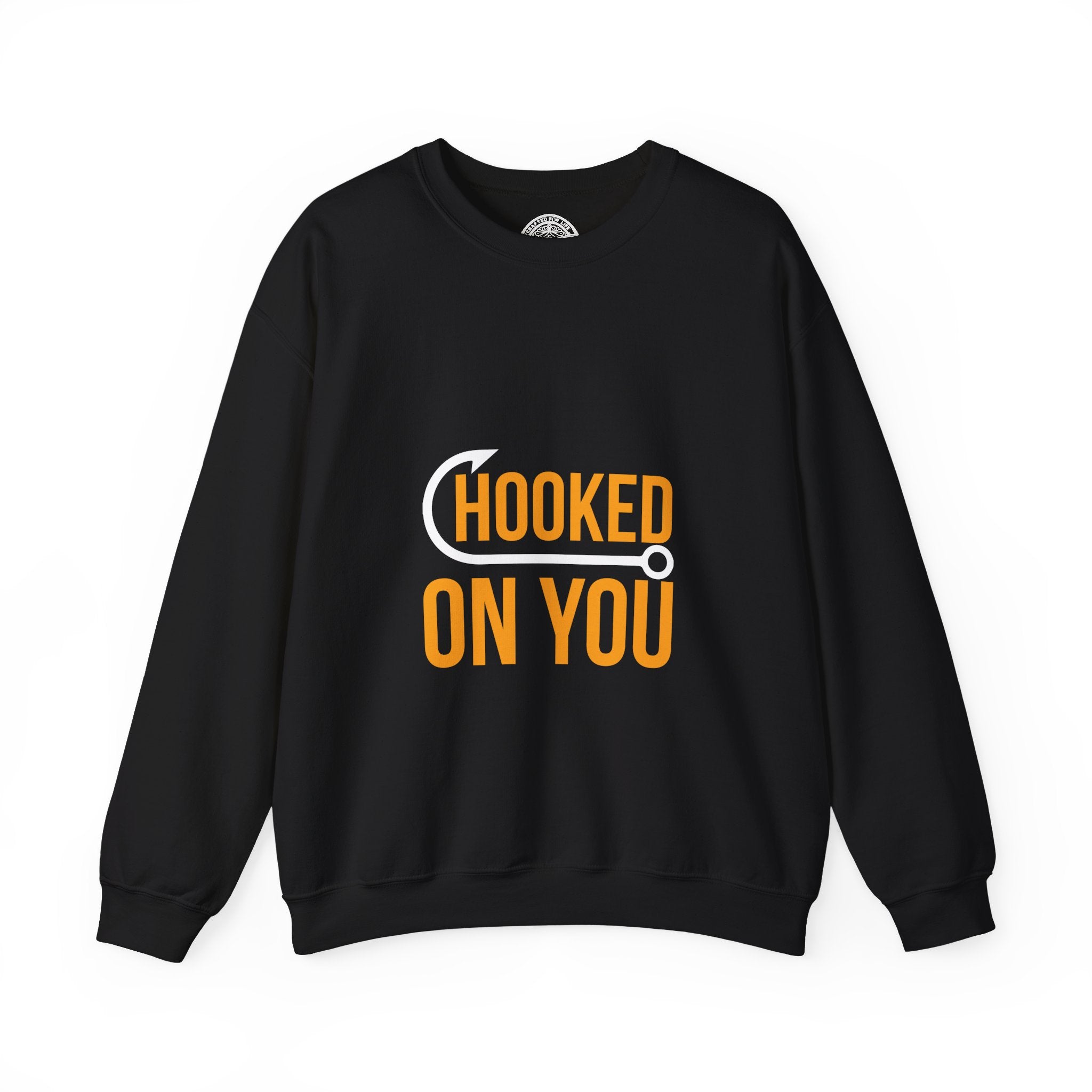 Hooked On You Graphic Sweatshirt- Black