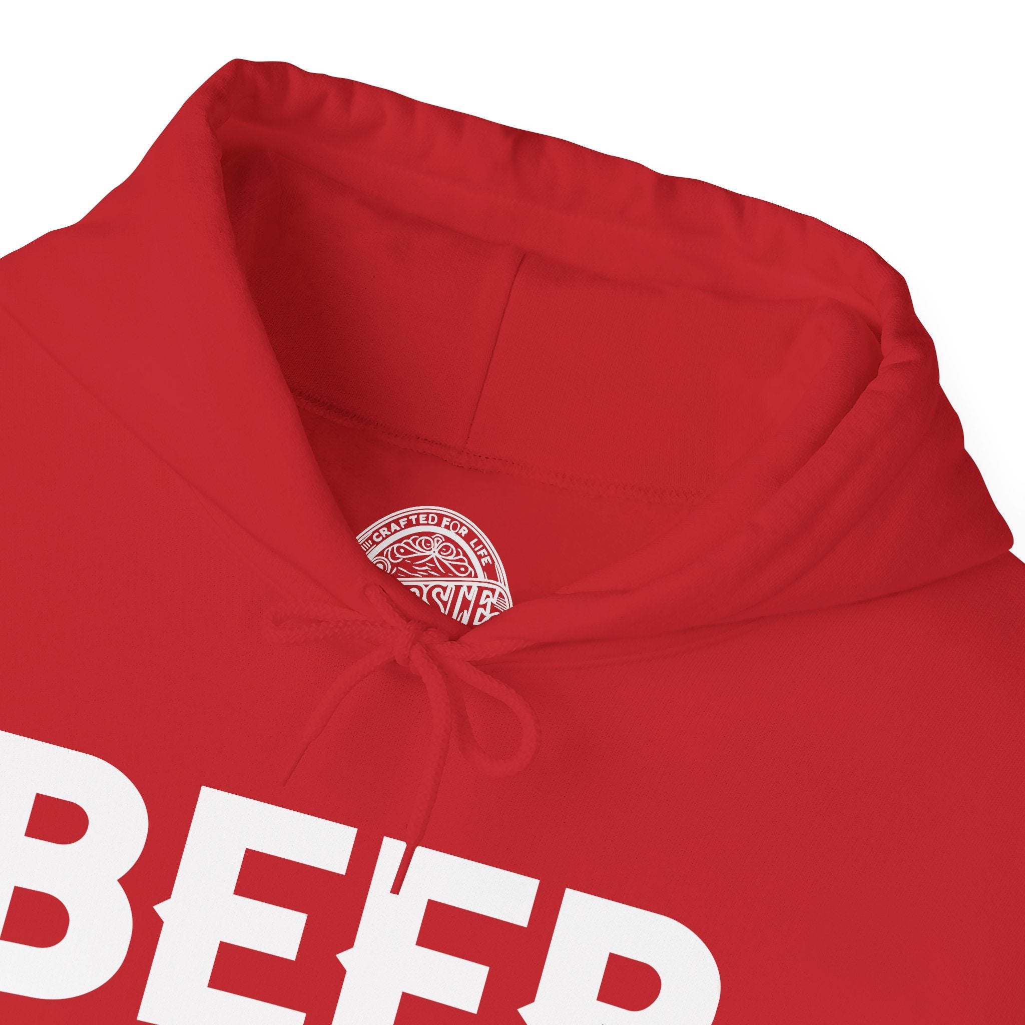 Beer Season Graphic Hoodie- Red