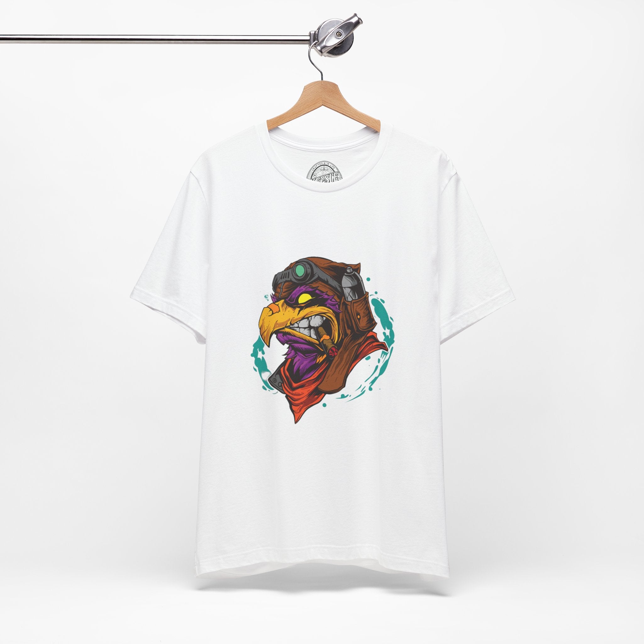 Fierce Hawk Graphic Tee- White