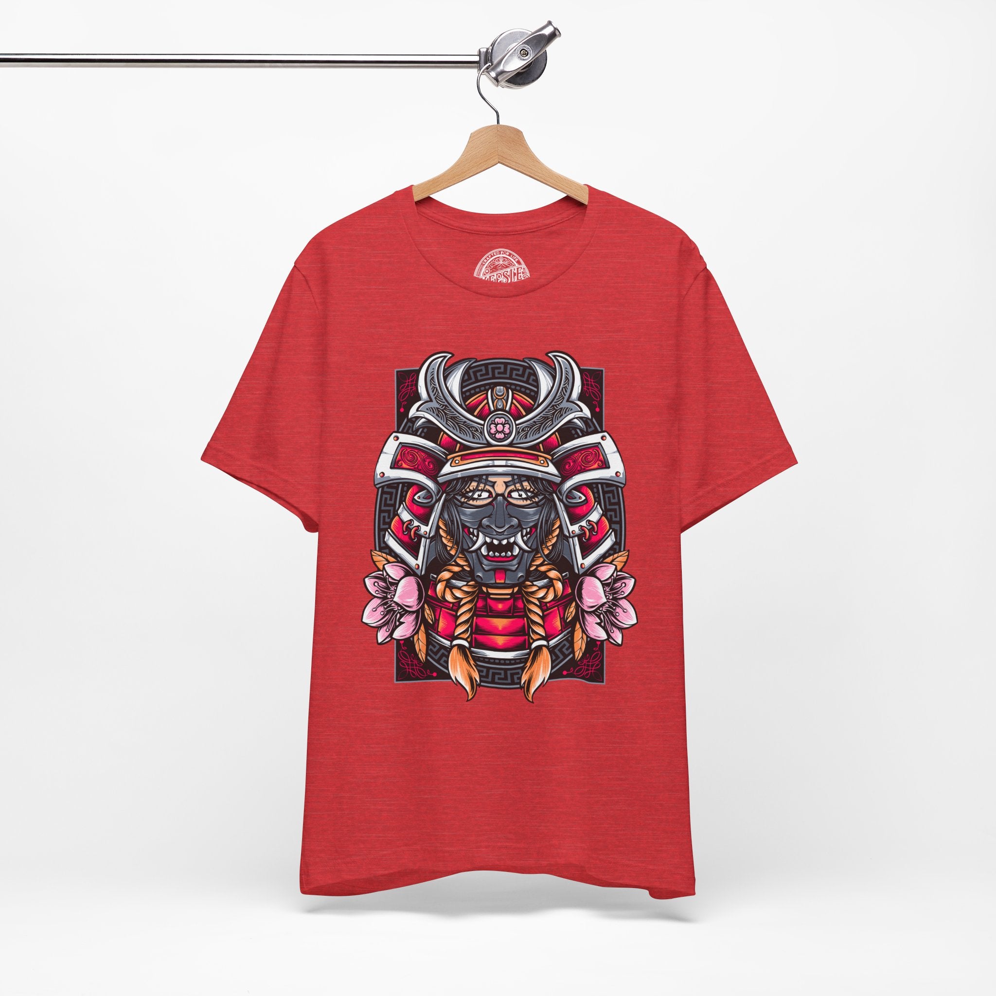 Damned Samurai Graphic Tee- Heather Red