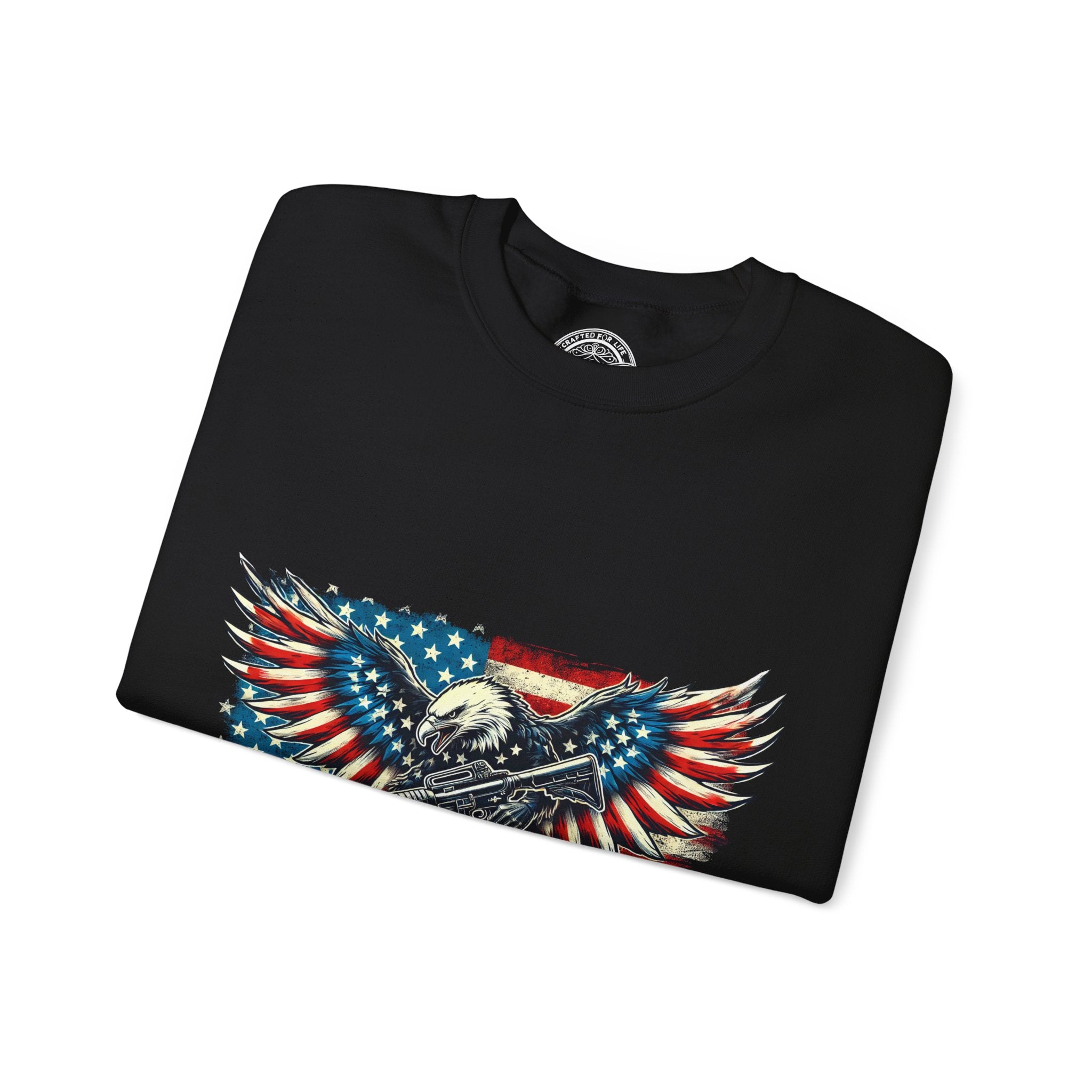 American Eagle Graphic Sweatshirt- Black