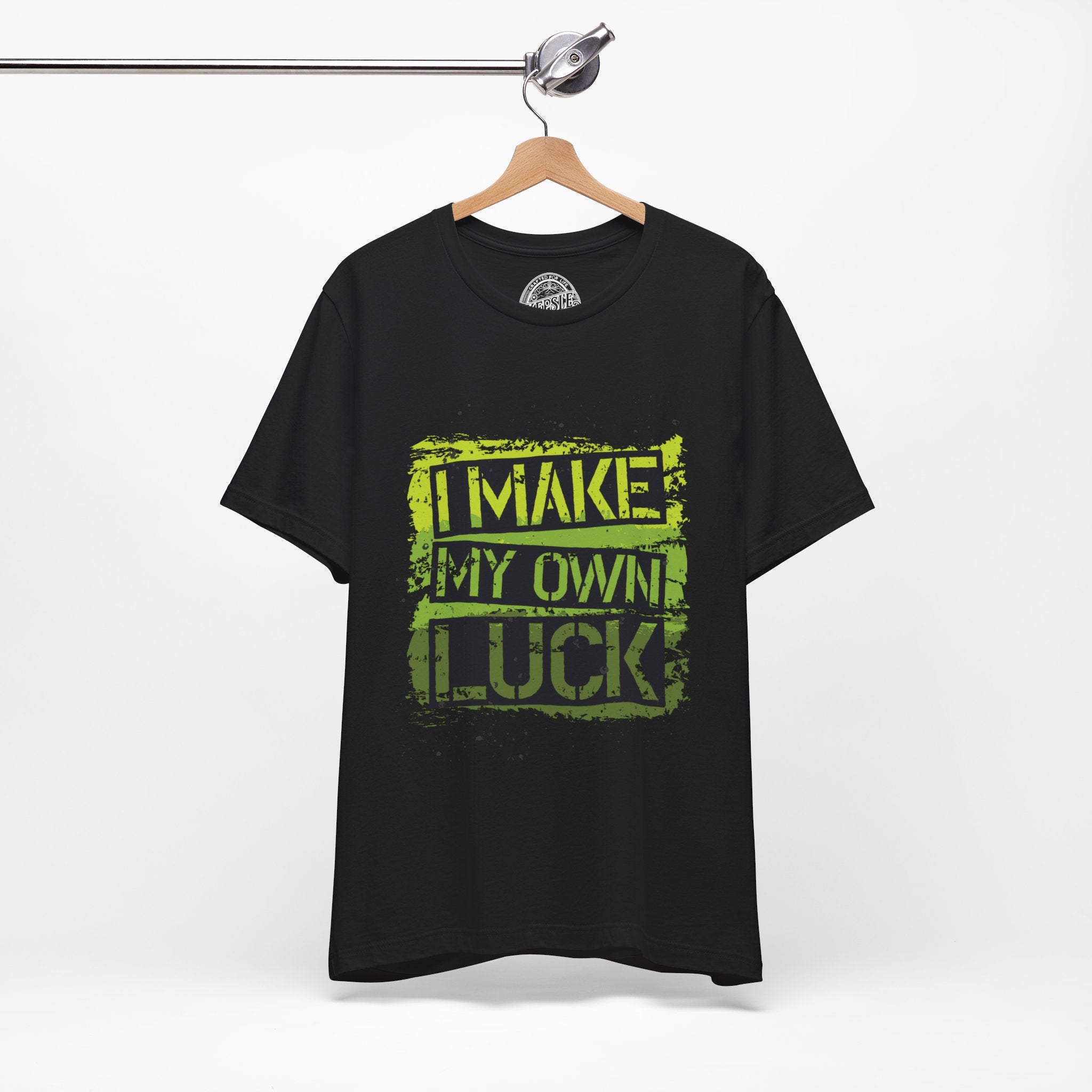 I Make My Own Luck Graphic Tee- Black