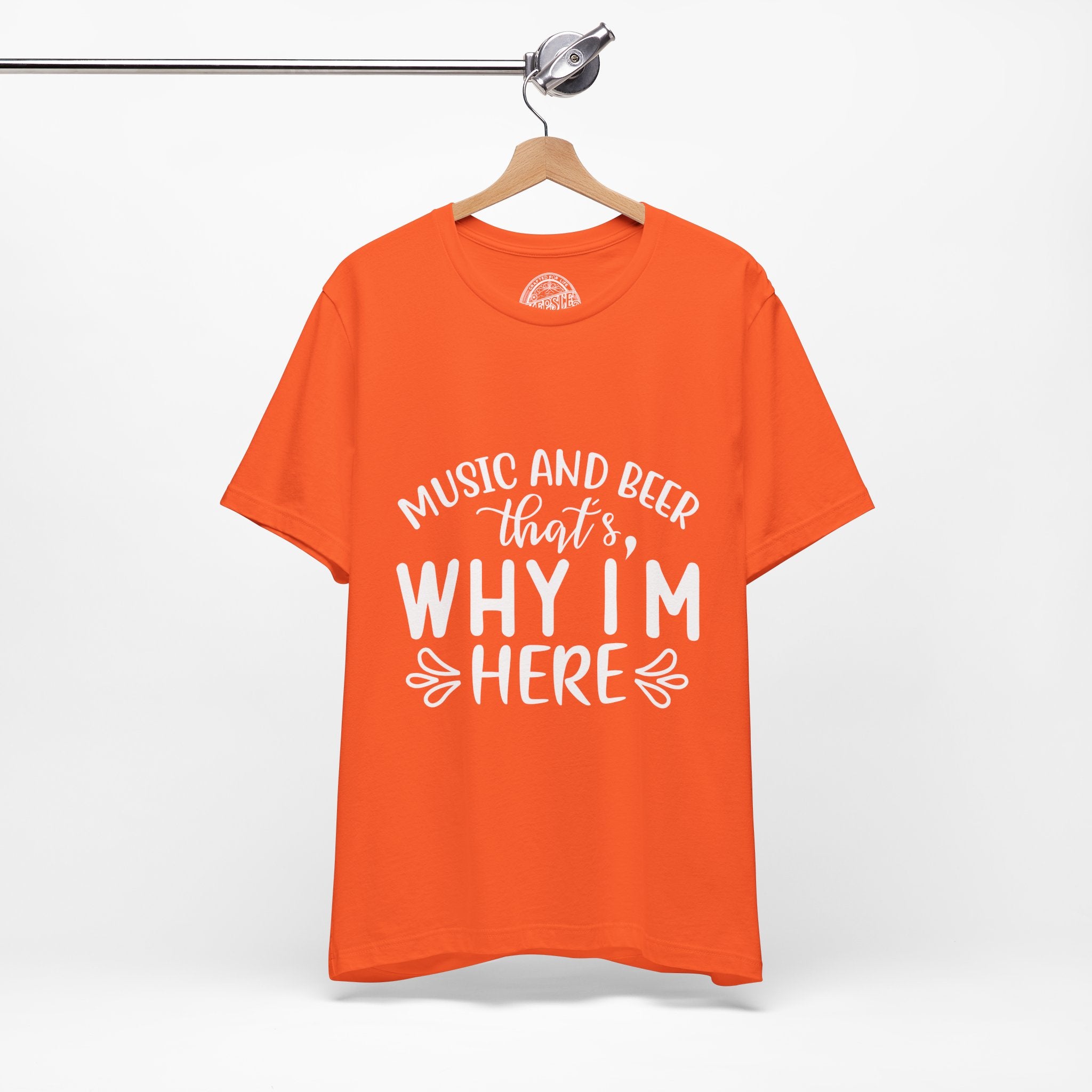 Music & Beer Graphic Tee- Orange