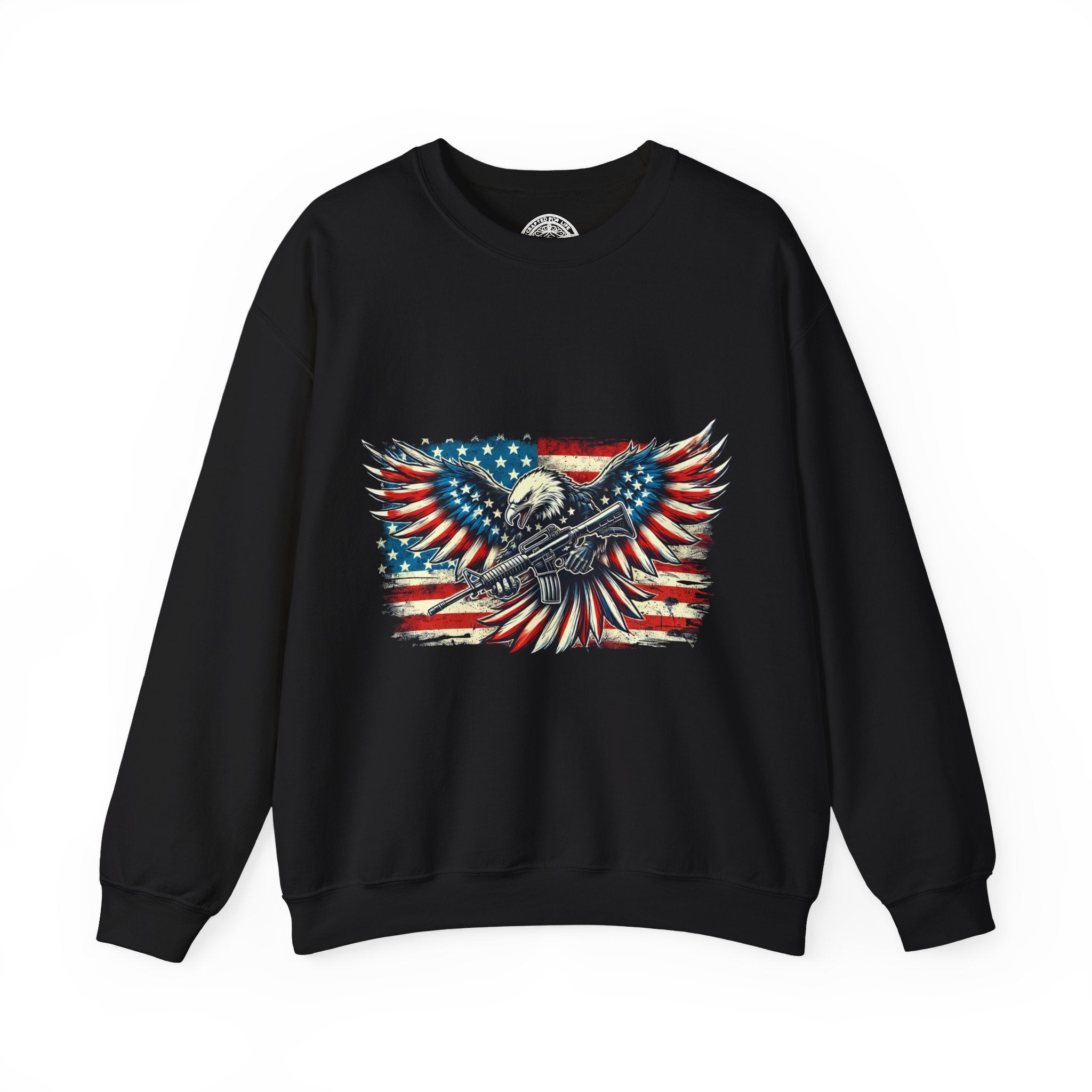 American Eagle Graphic Sweatshirt- Black