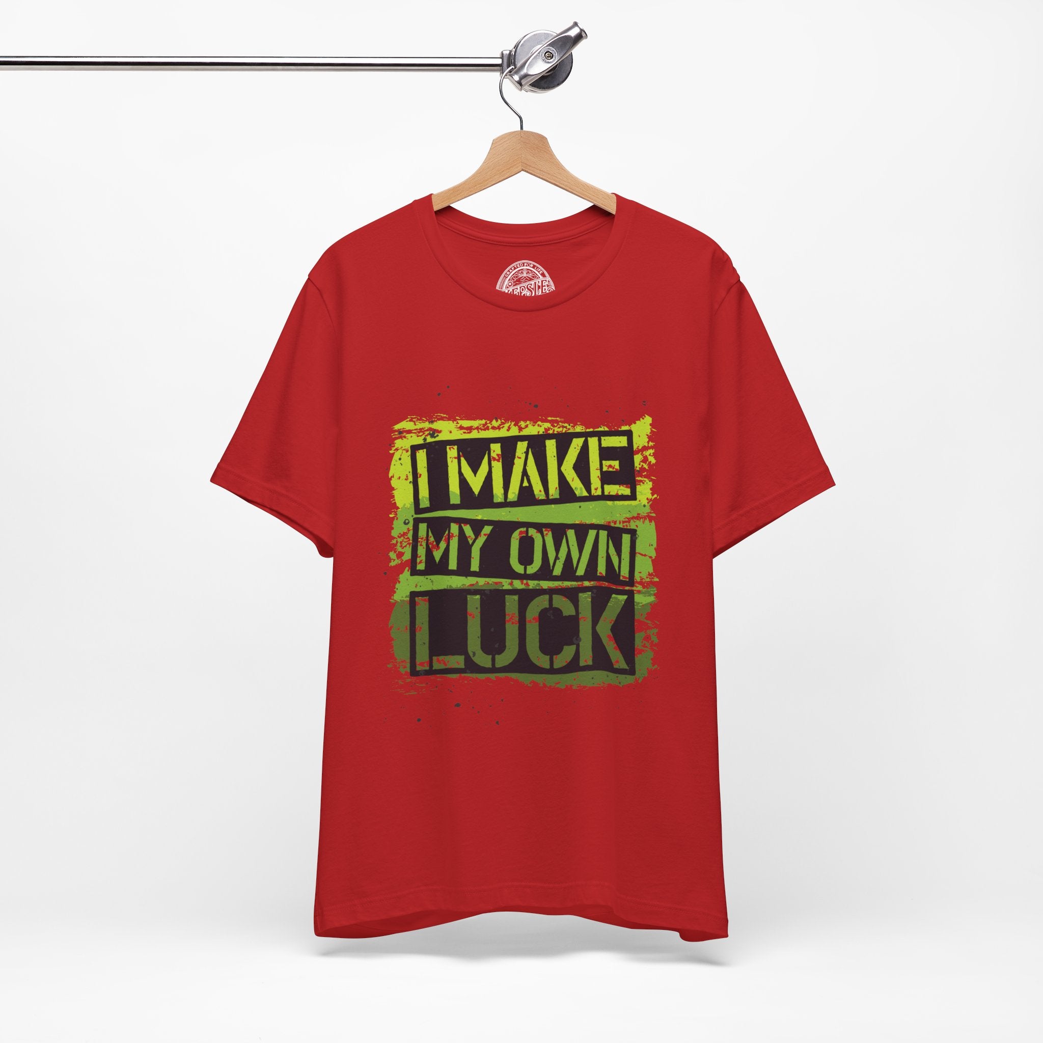 I Make My Own Luck Graphic Tee- Red