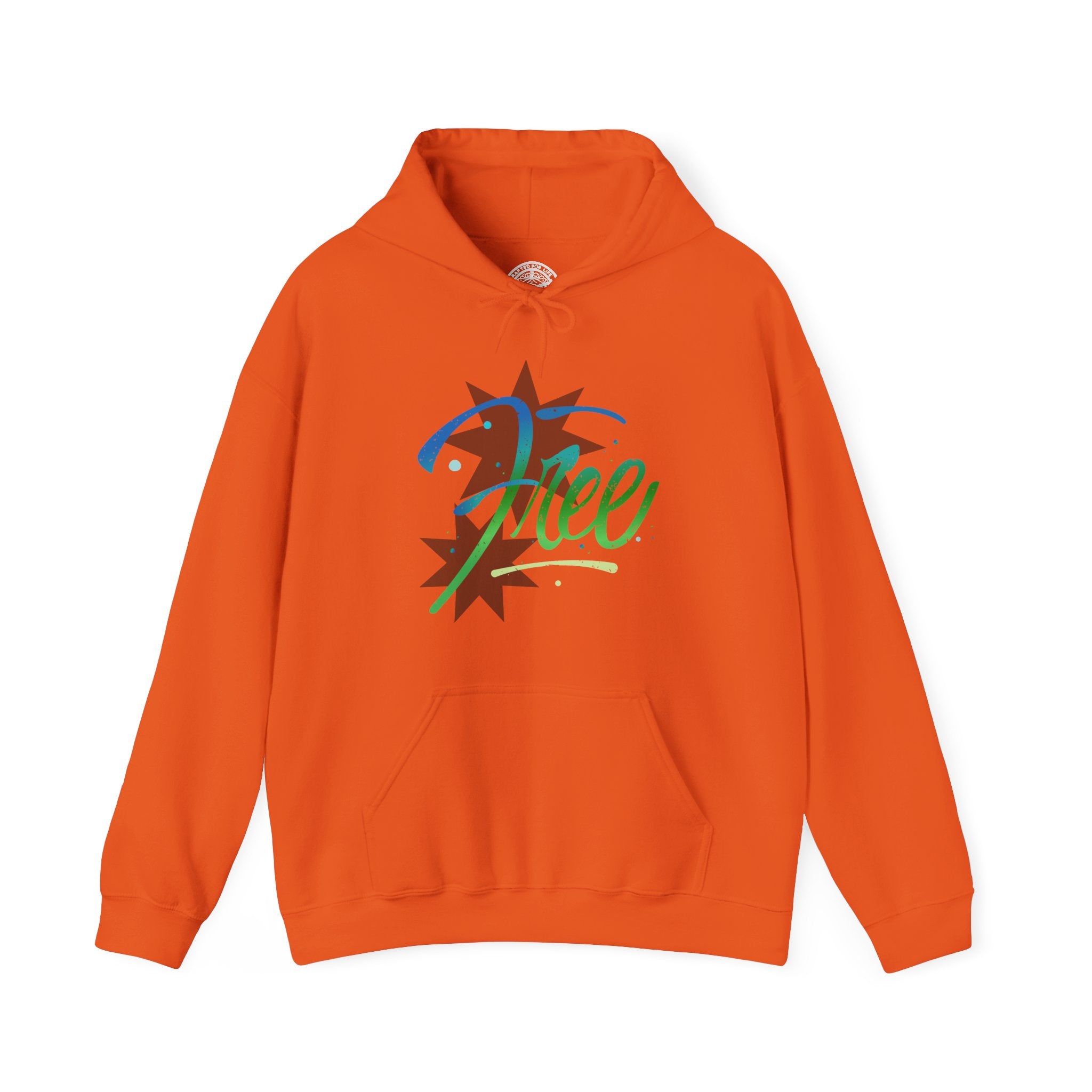 I'm Free Graphic Hoodie- Orange