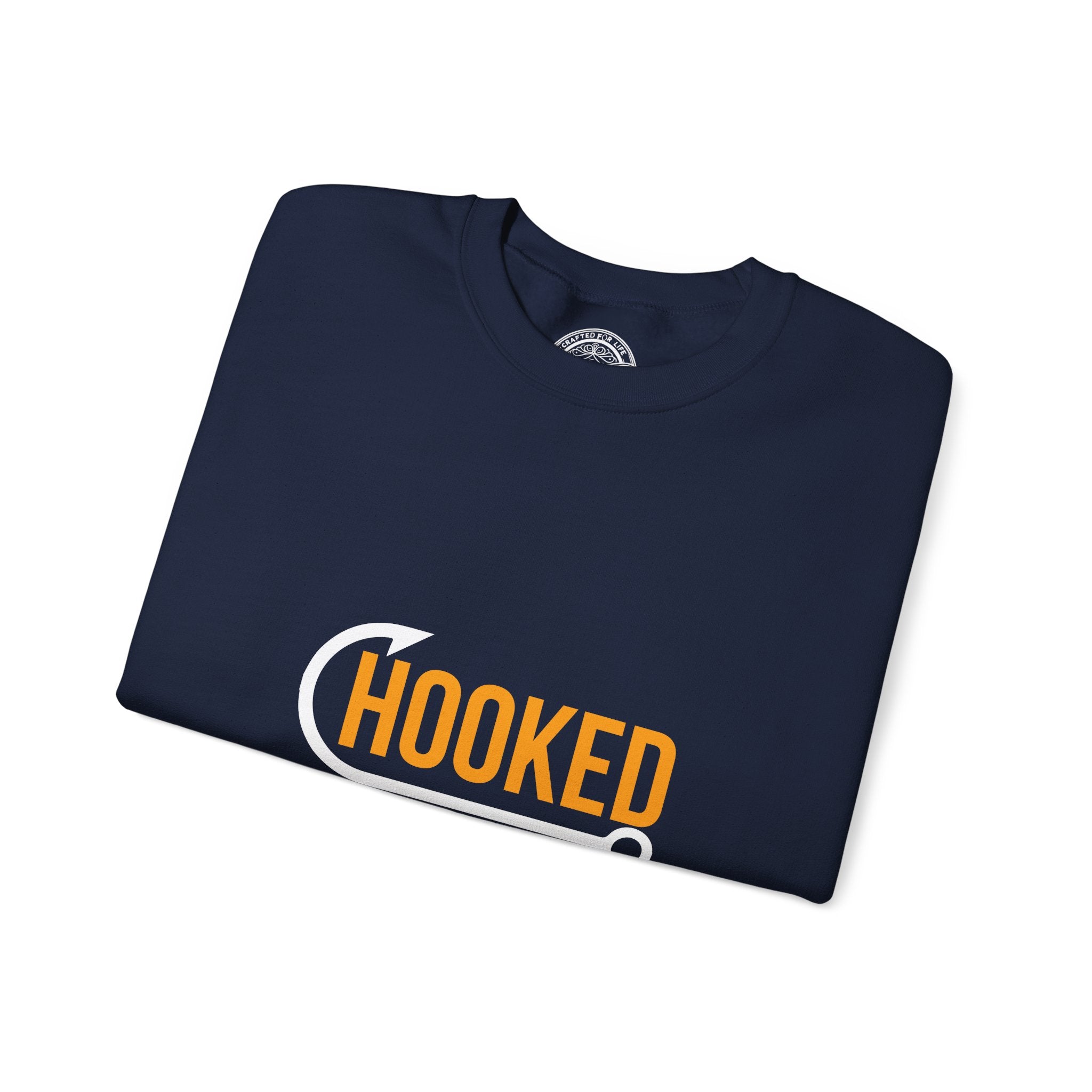 Hooked On You Graphic Sweatshirt- Navy