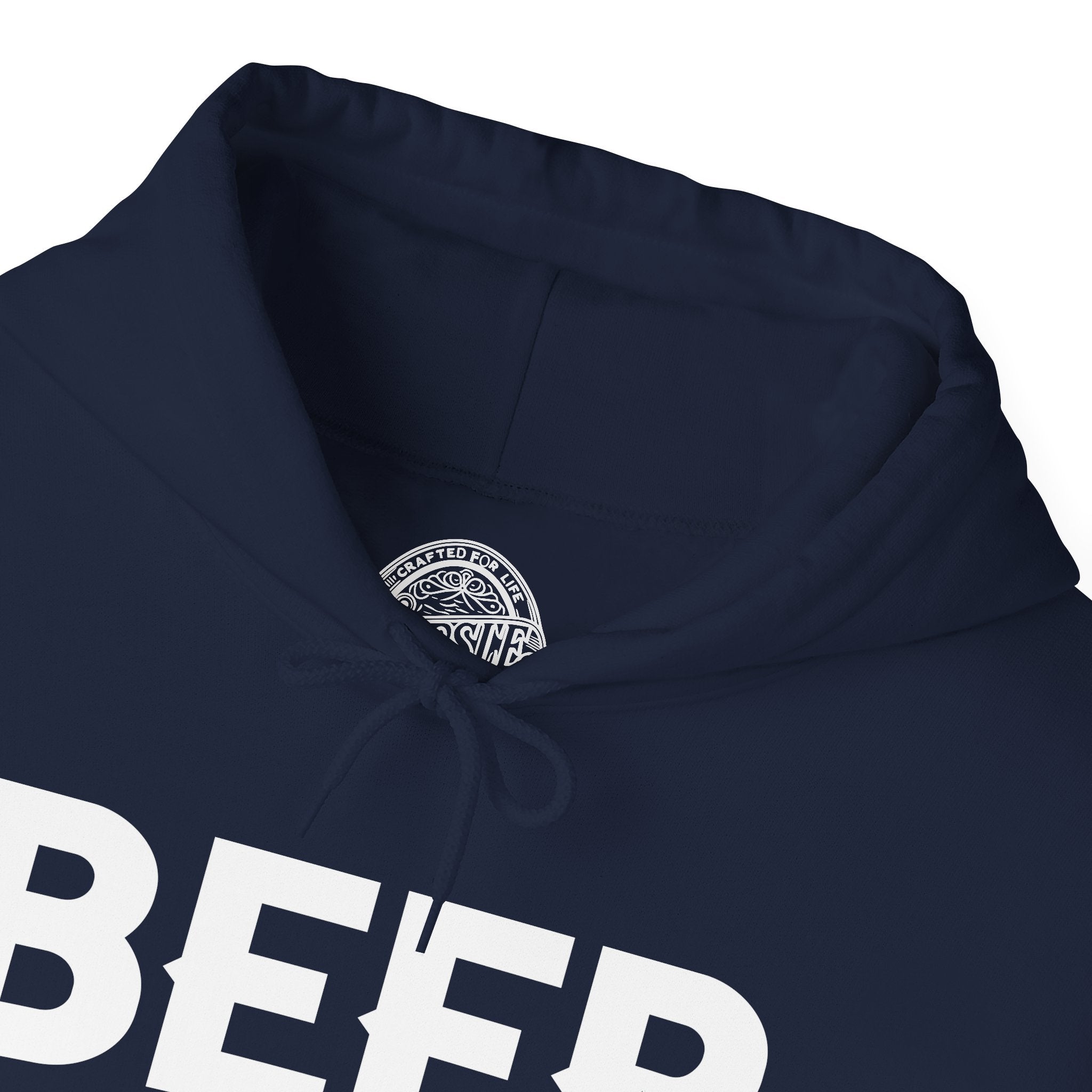 Beer Season Graphic Hoodie- Navy