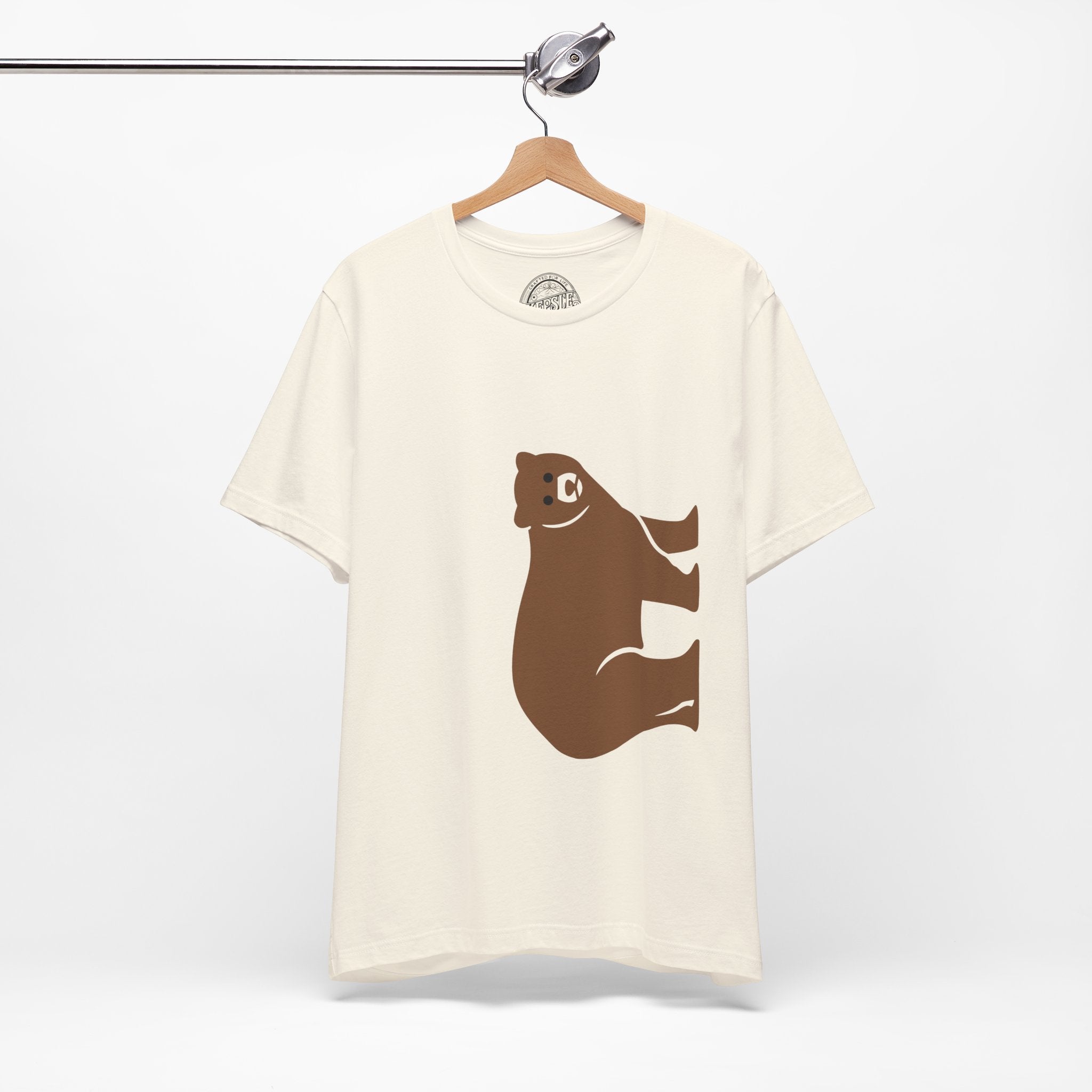 Brown Bear Graphic Tee- Natural