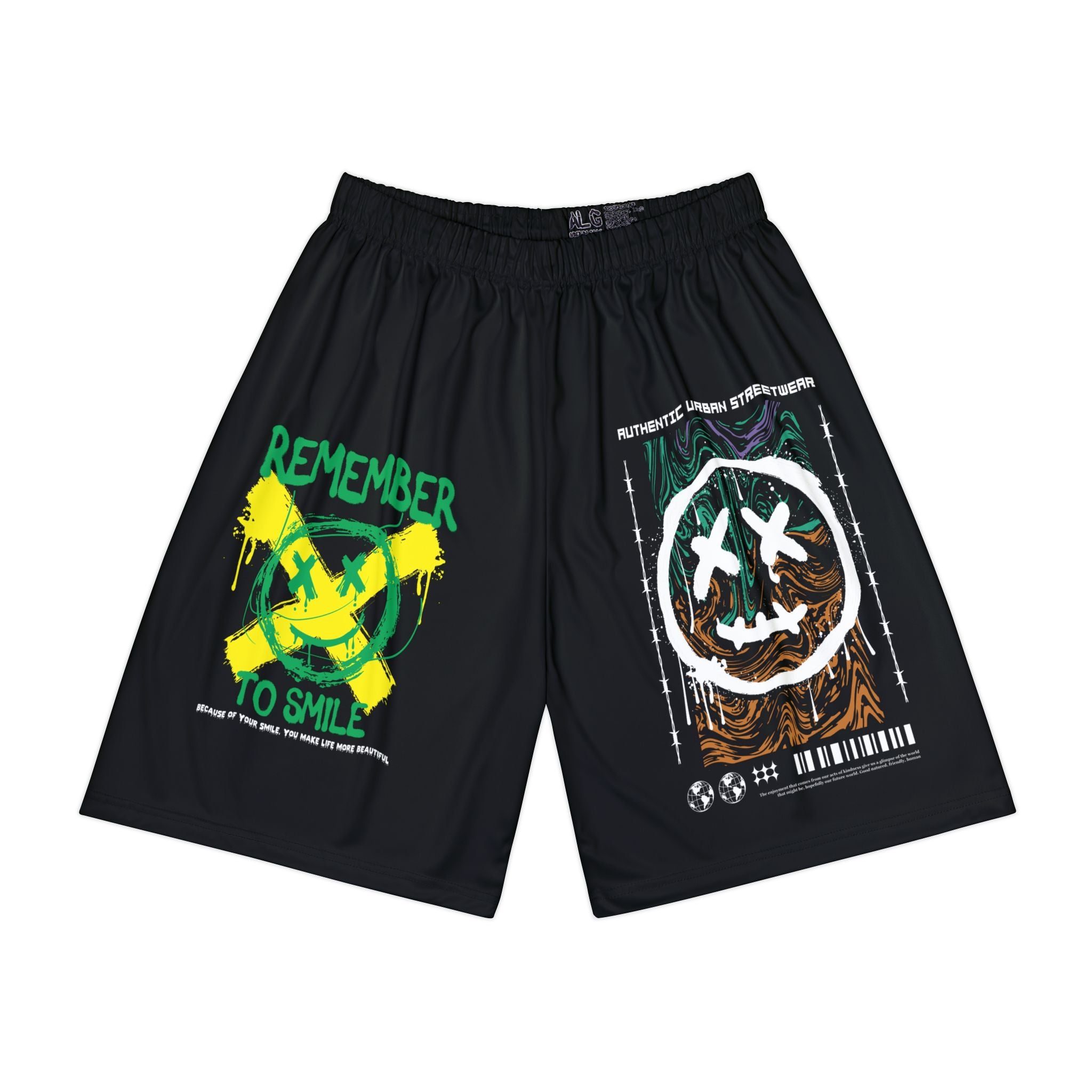 Remember To Smile Men's Shorts- Black