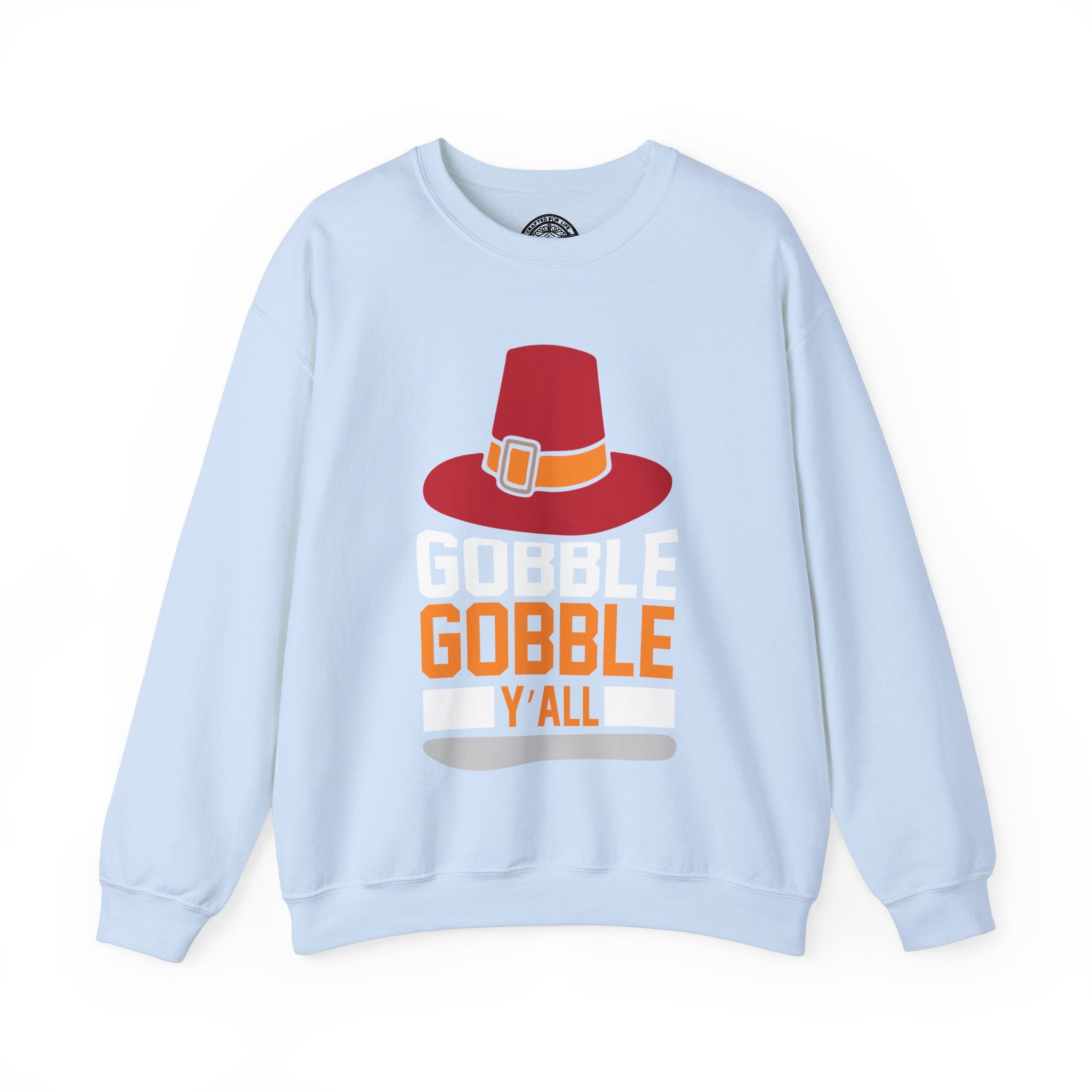 Gobble Graphic Sweatshirt- Light Blue