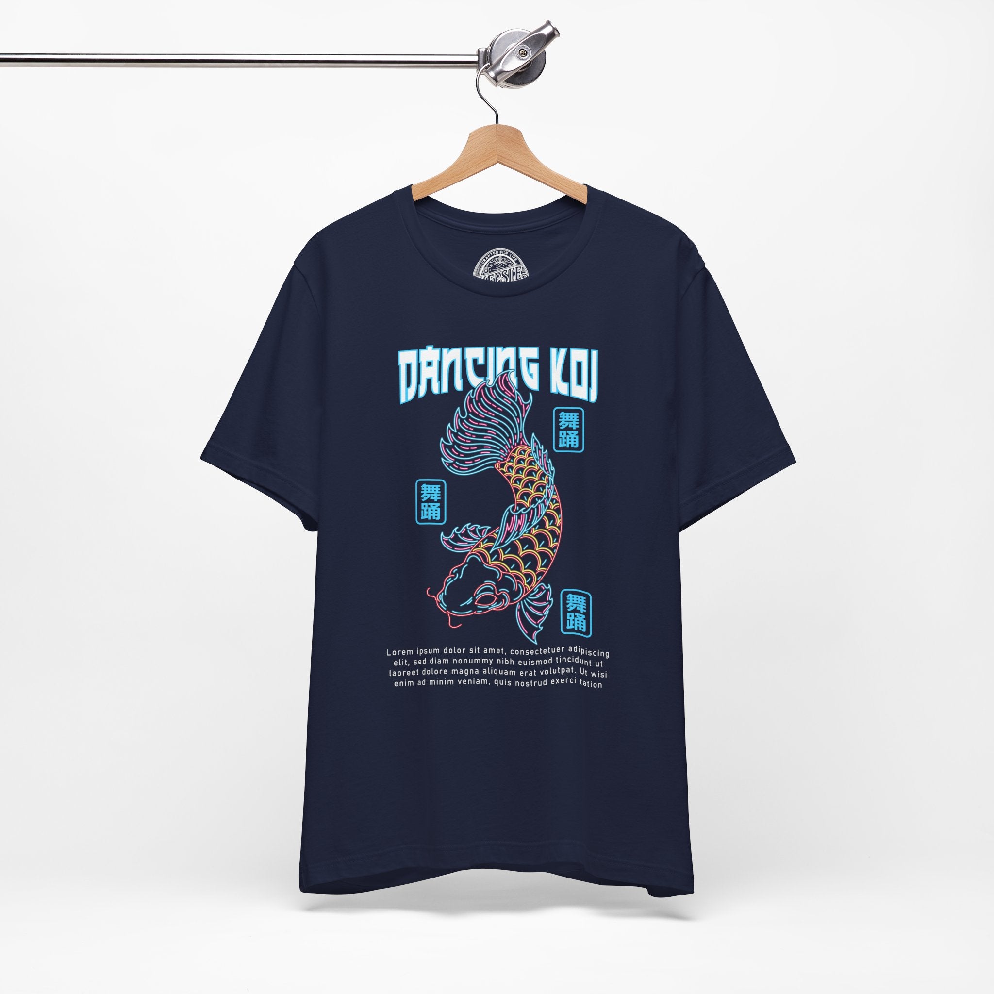 Dancing Koi Graphic Tee- Navy