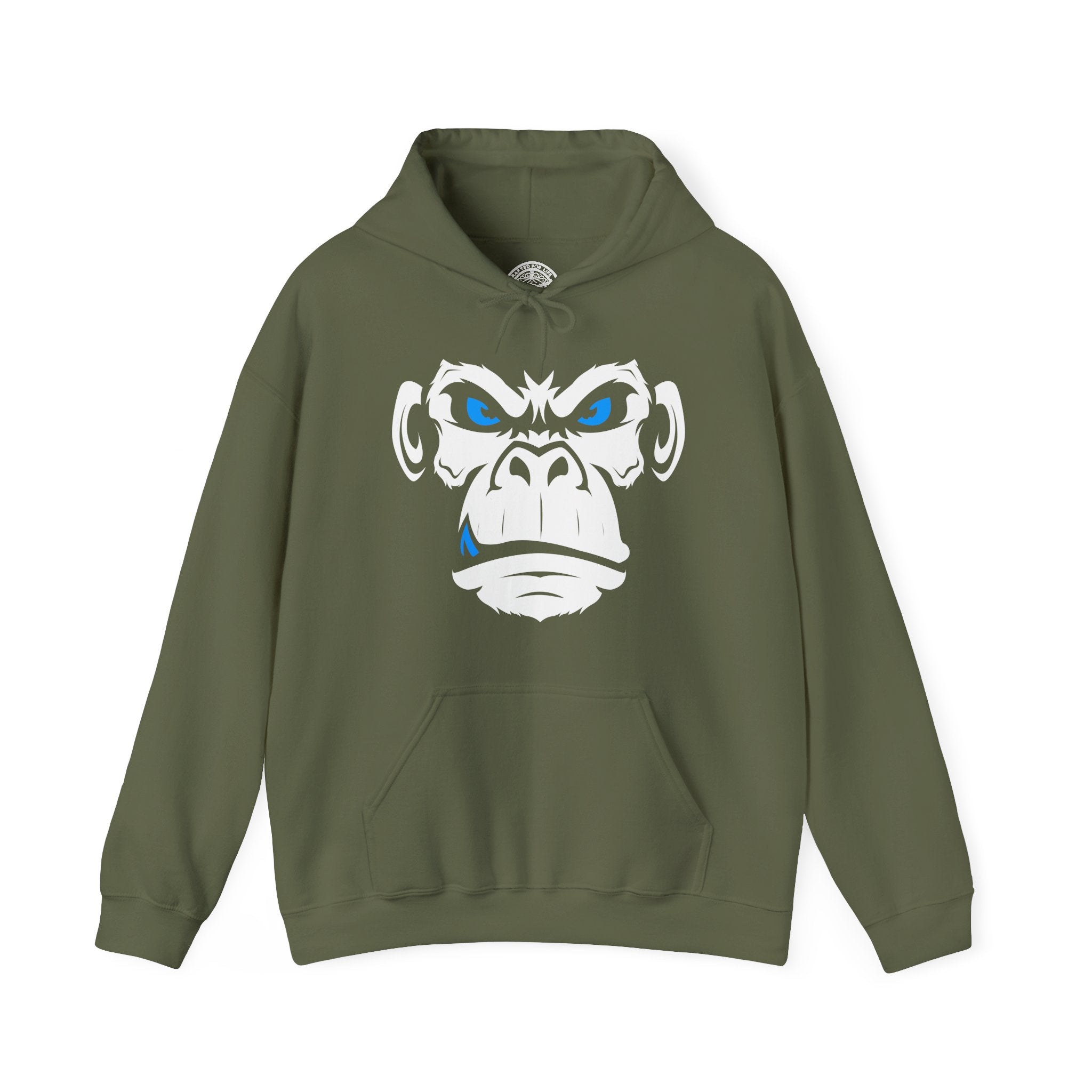 Fierce Ape Graphic Hoodie- Military Green